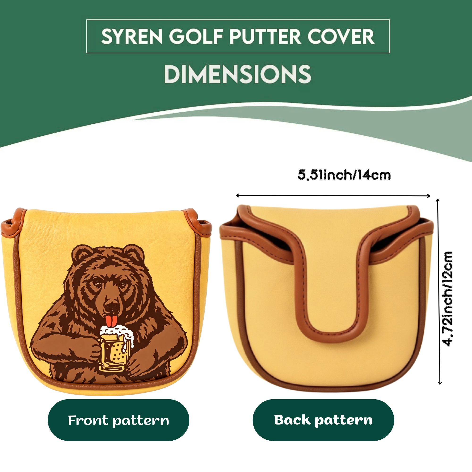 Skull Embroidered Golf Mallet  - đánh giá và giá Golf Equipment And Accessories