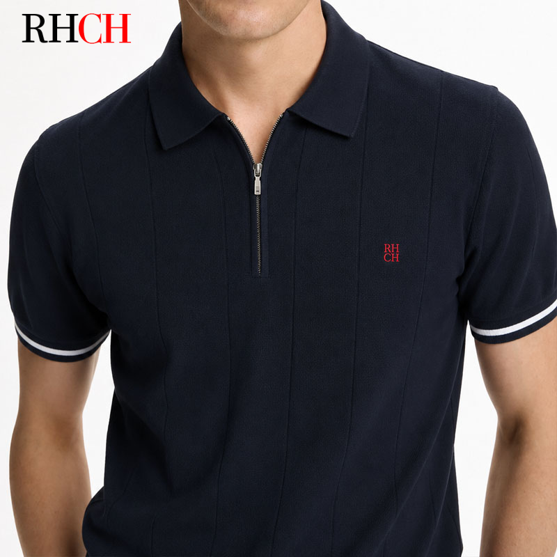 RHCH Men's Half Zip Polo Shirt - đánh giá và giá Golf Equipment Logo