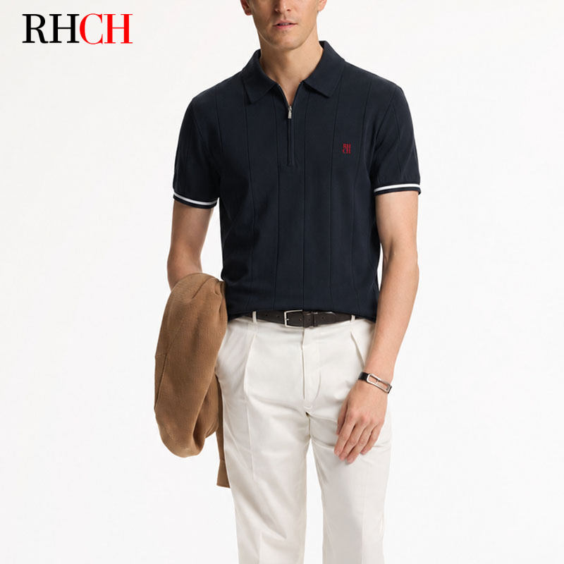 RHCH Men's Half Zip Polo Shirt - đánh giá và giá Golf Equipment Logo