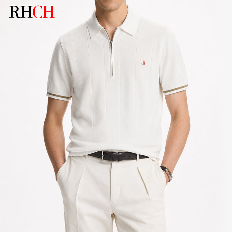 RHCH Men's Half Zip Polo Shirt - đánh giá và giá Golf Equipment Logo